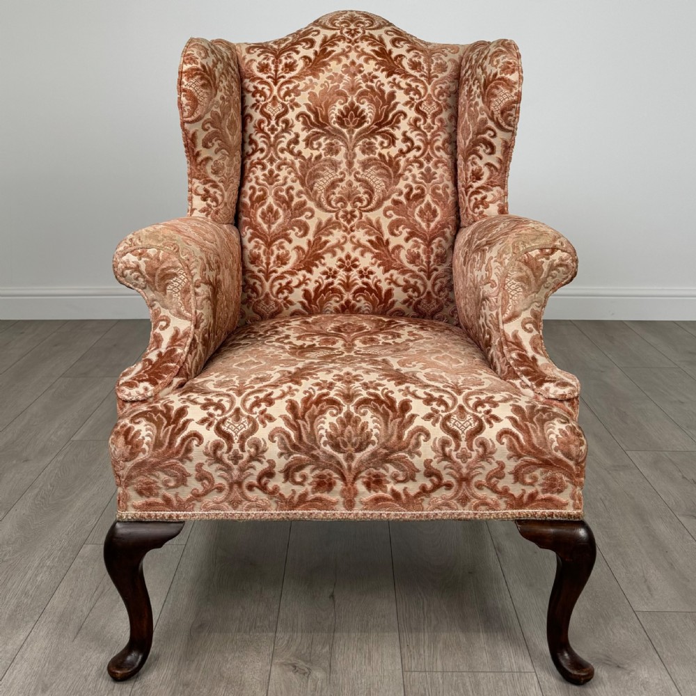 Antique 20th Century Georgian Style Wingback Armchair  View VIII