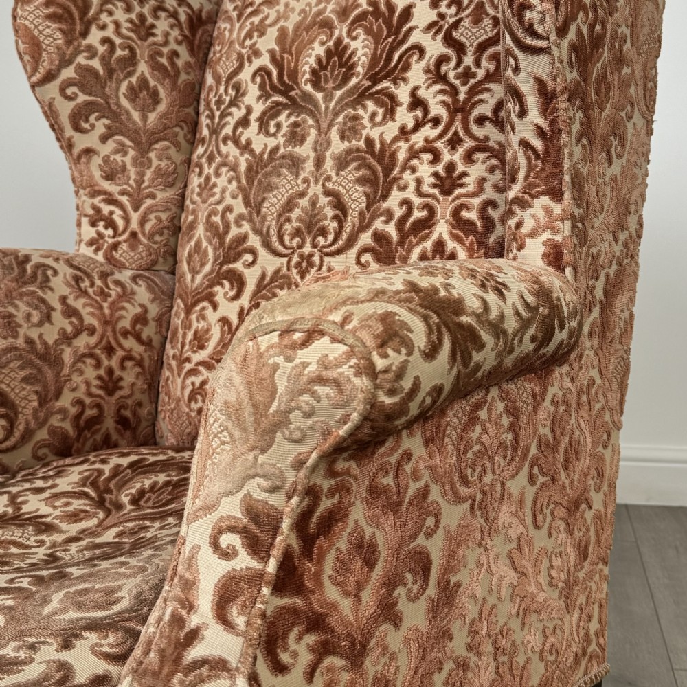 Antique 20th Century Georgian Style Wingback Armchair  View X