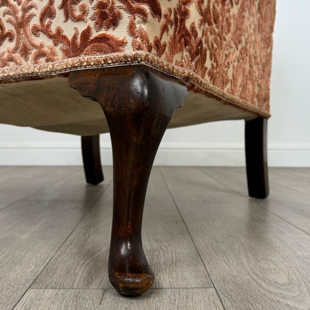 Antique 20th Century Georgian Style Wingback Armchair  View XI