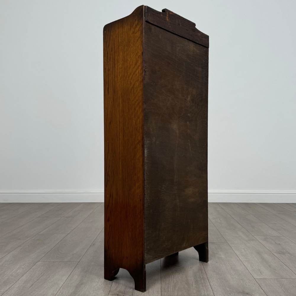 Antique 20th Century Small Open Bookcase In Oak  View V