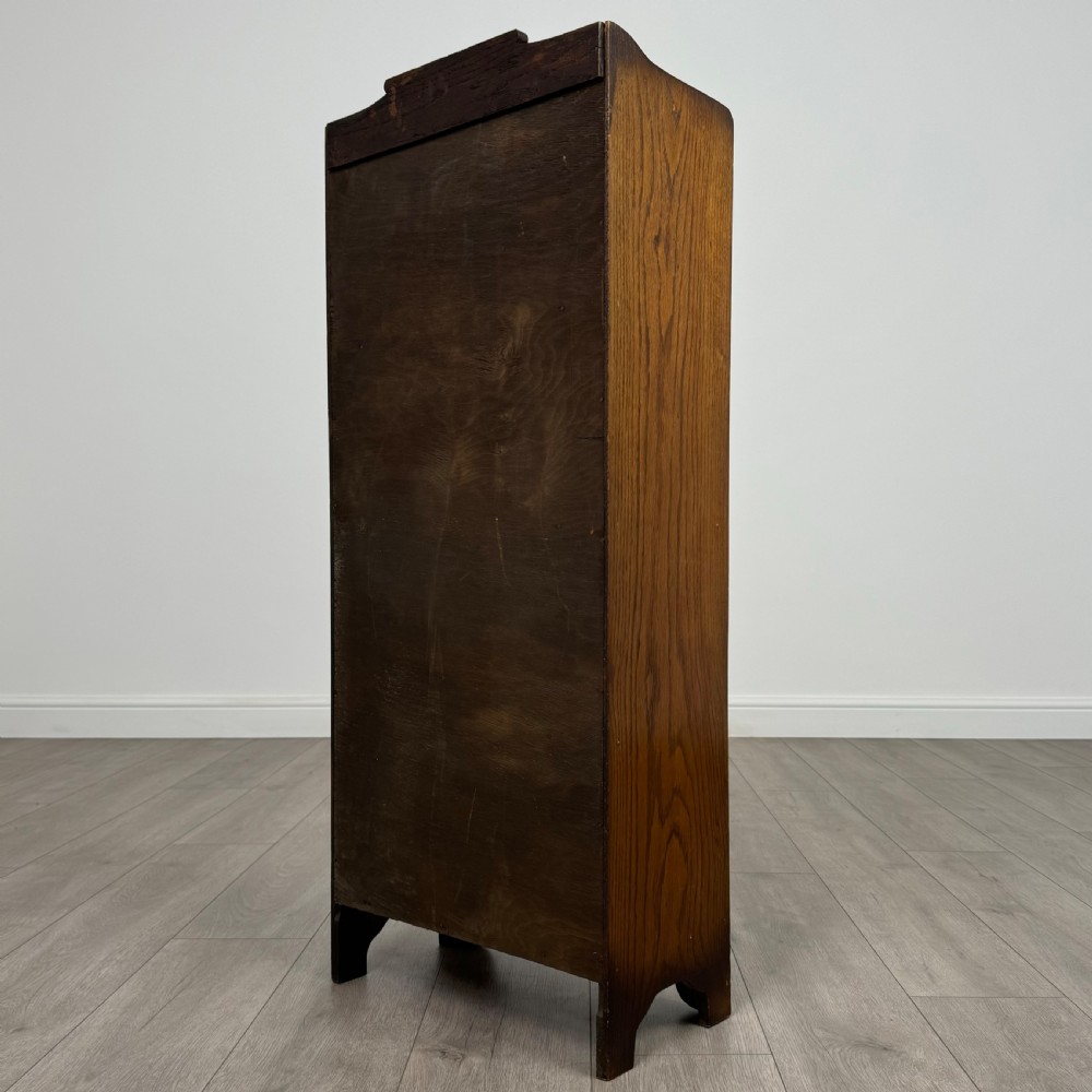 Antique 20th Century Small Open Bookcase In Oak  View VII