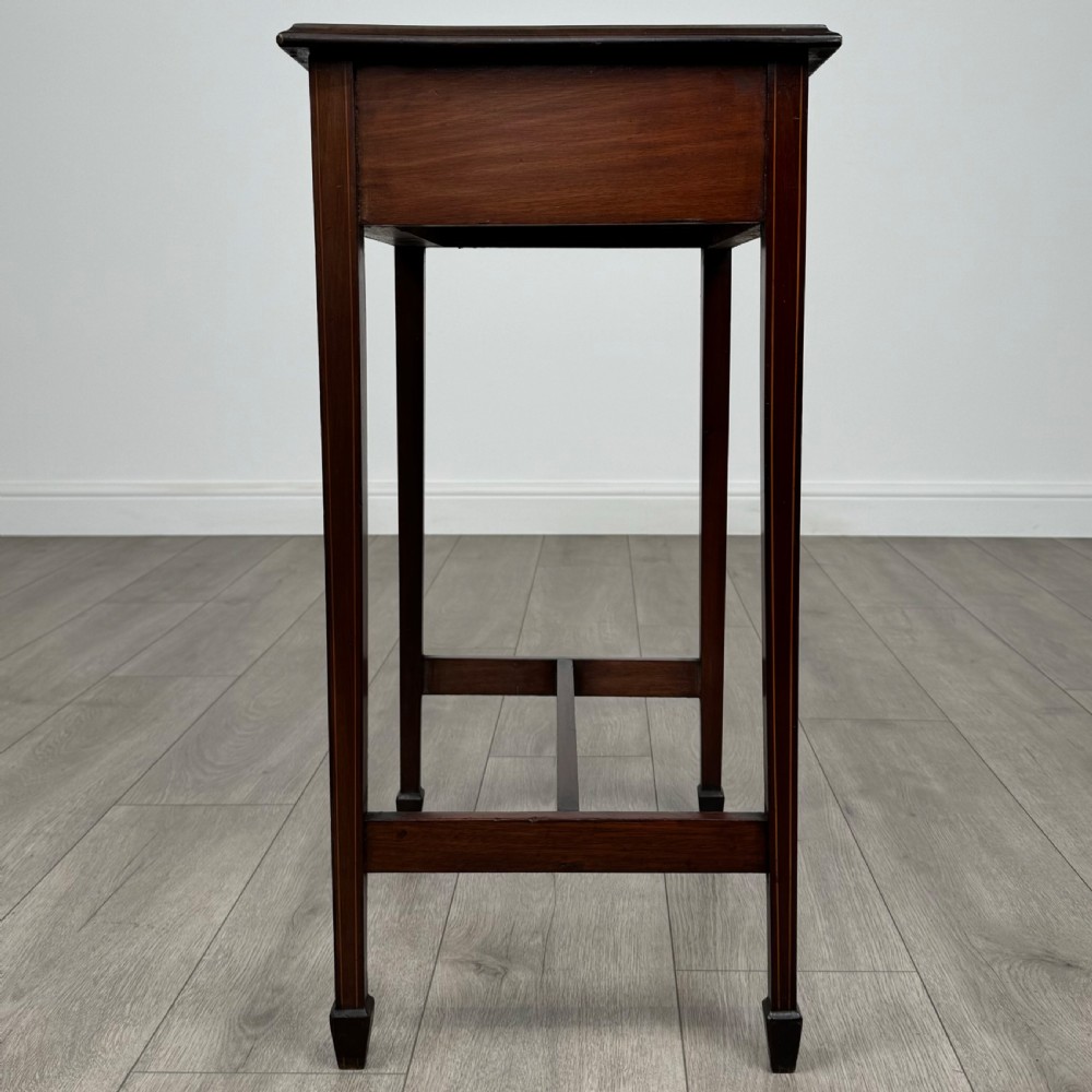  Antique 20th Century Inlaid Side Table In Mahogany View III