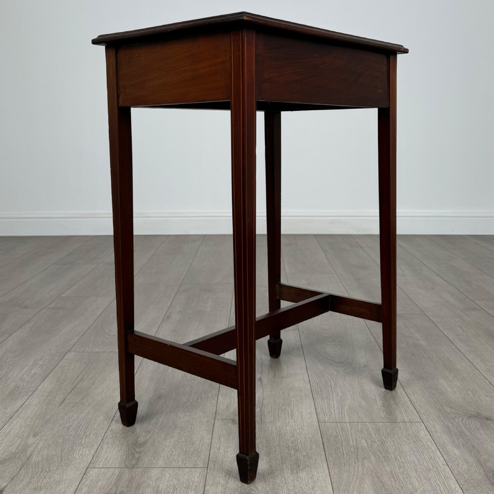  Antique 20th Century Inlaid Side Table In Mahogany View IV