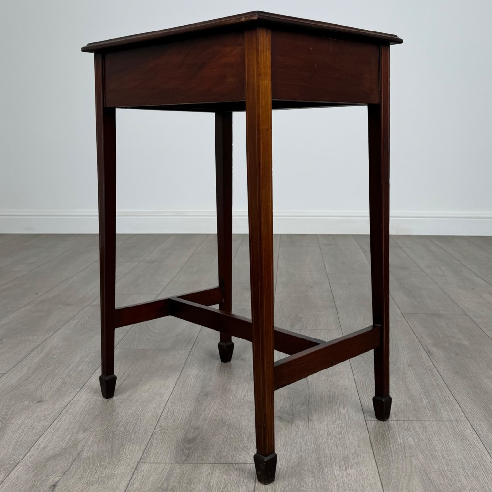  Antique 20th Century Inlaid Side Table In Mahogany View VI