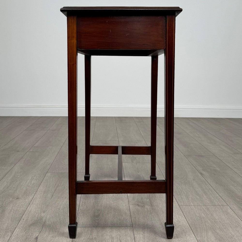  Antique 20th Century Inlaid Side Table In Mahogany View VII