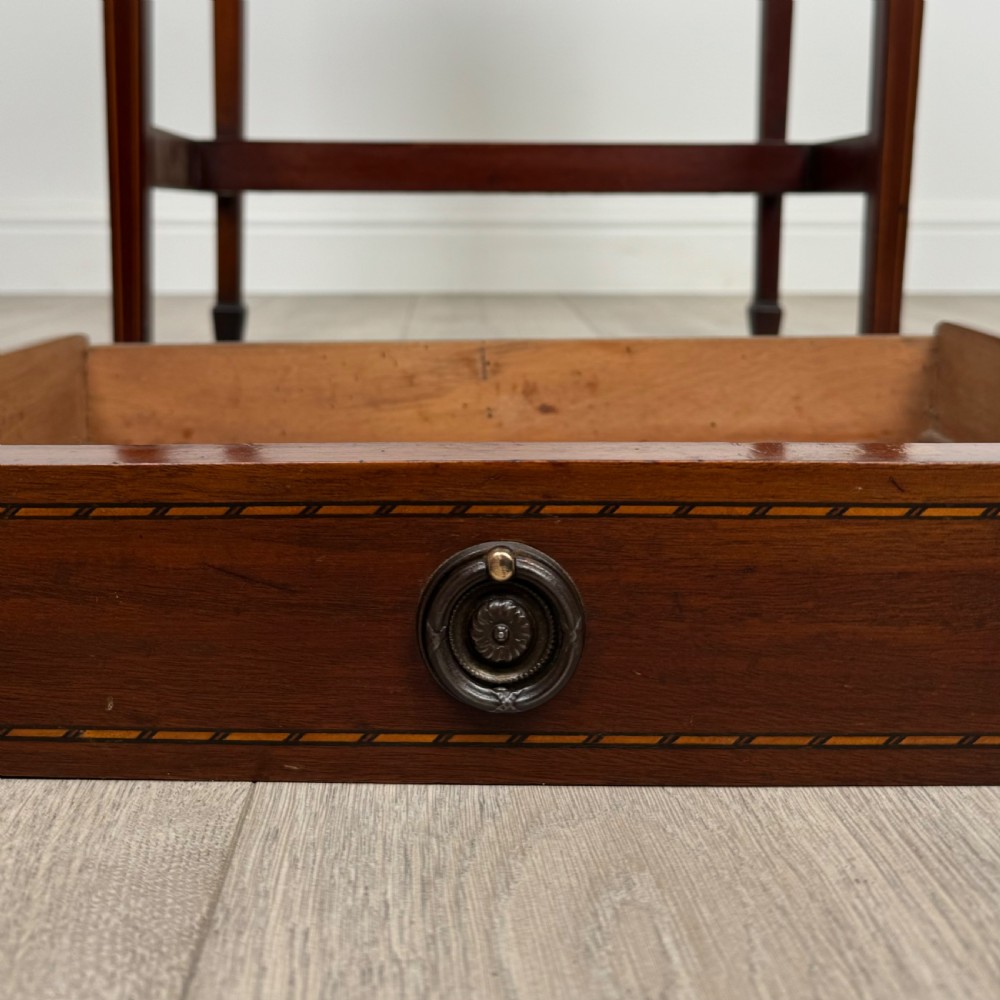  Antique 20th Century Inlaid Side Table In Mahogany View XI