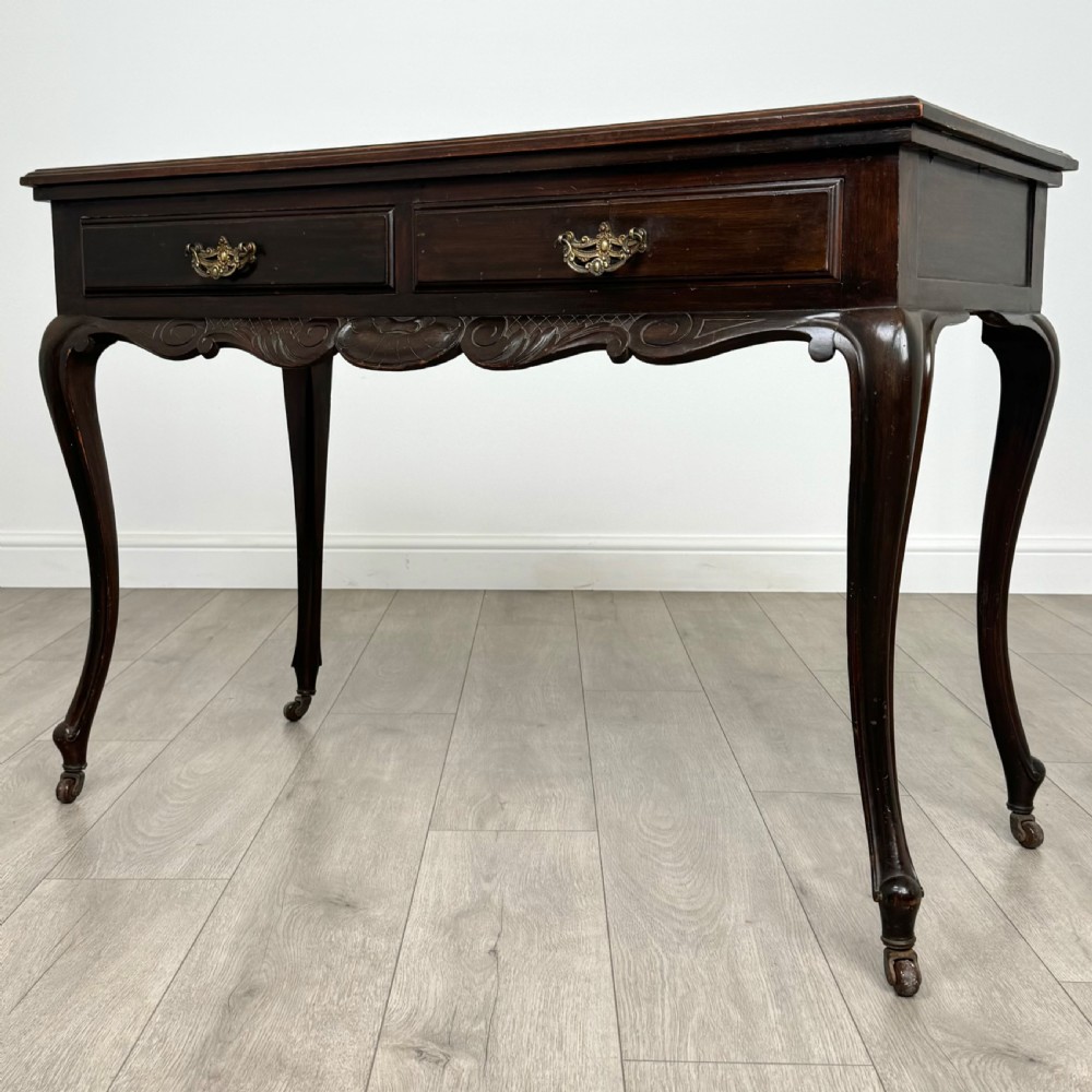  Antique 20th Century Writing Table In Mahogany  View II
