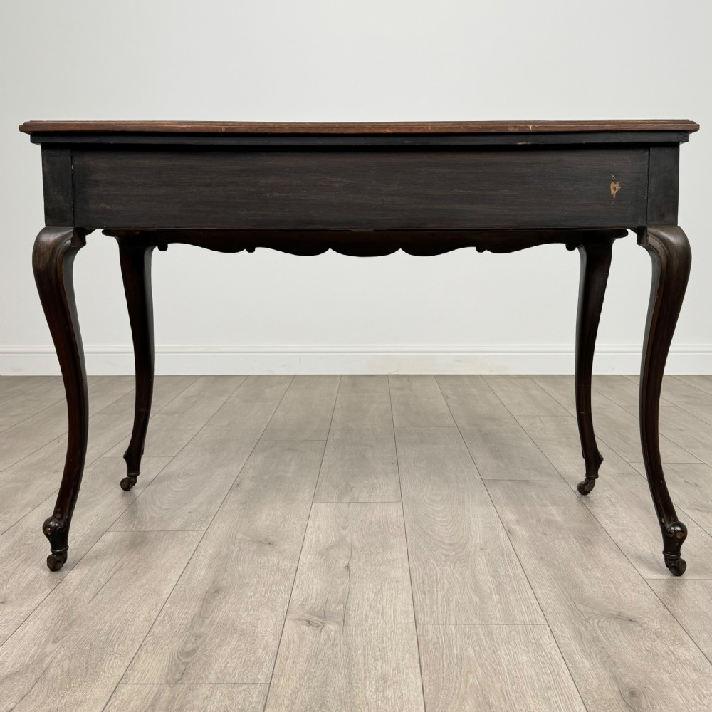  Antique 20th Century Writing Table In Mahogany  View V