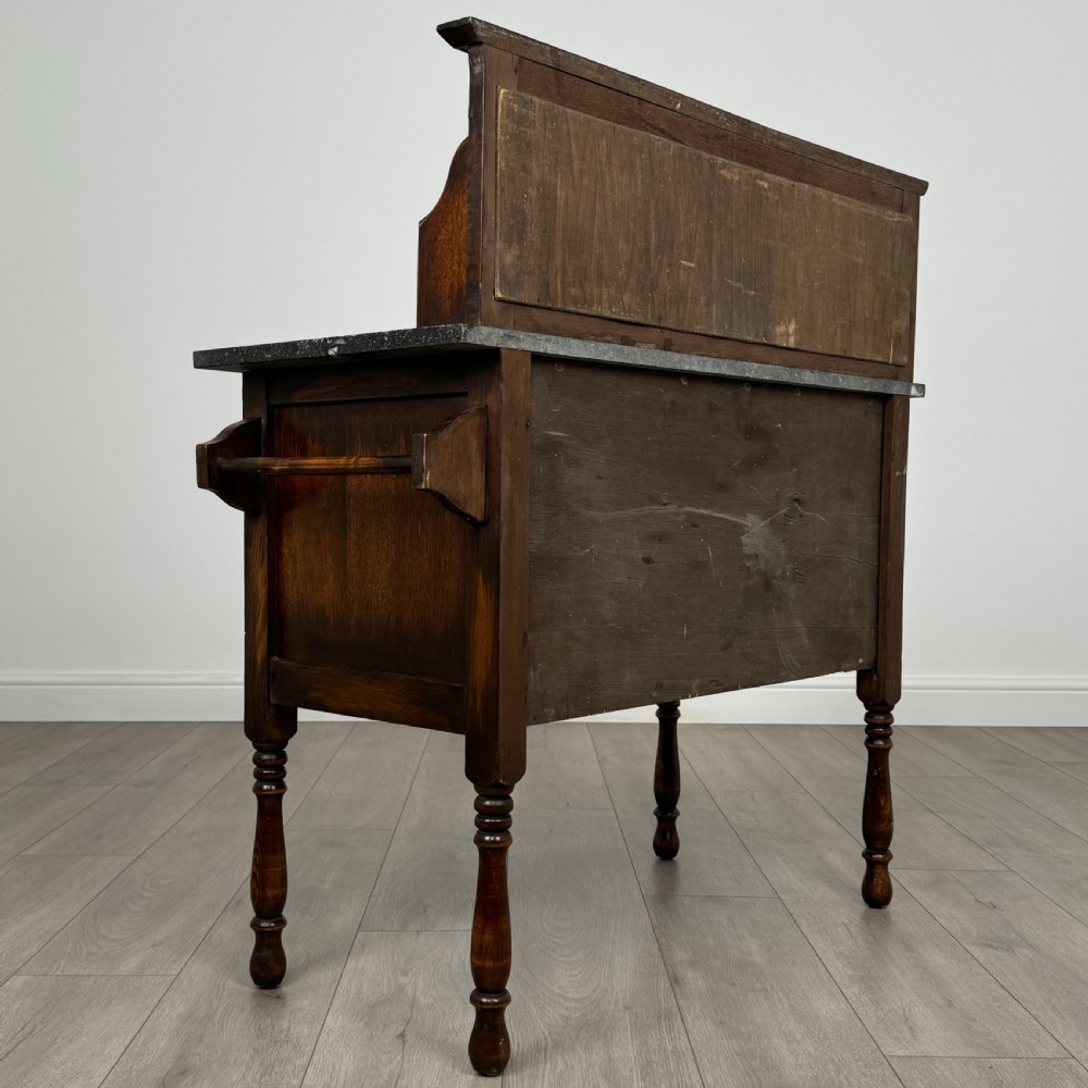 Antique 20th Century Washstand In Oak  View V