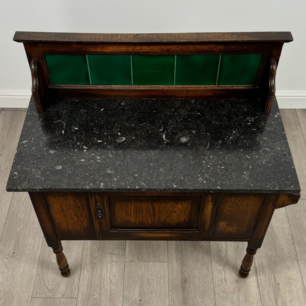Antique 20th Century Washstand In Oak  View X