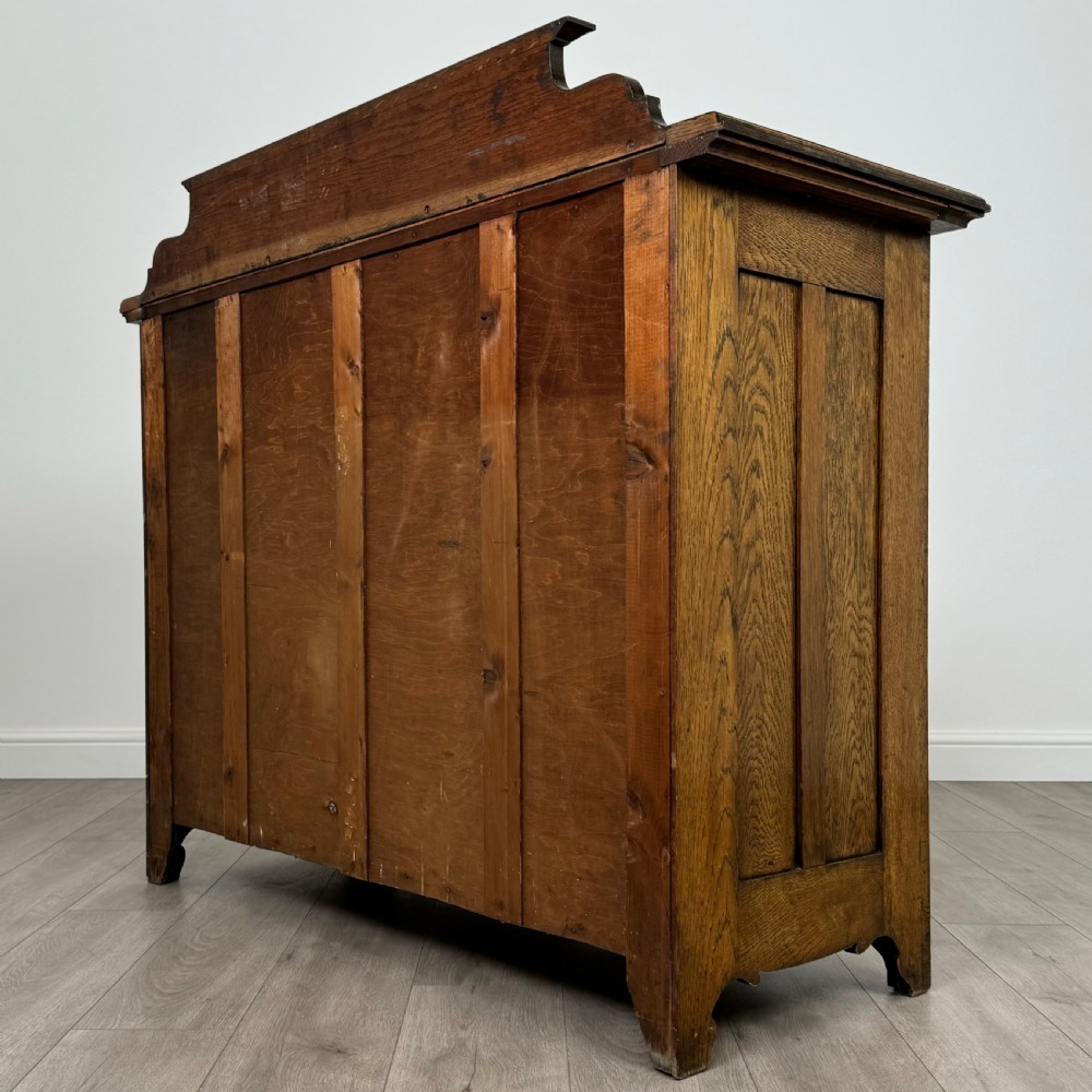  Antique 20th Century Art Nouveau Style Sideboard In Oak  View VII