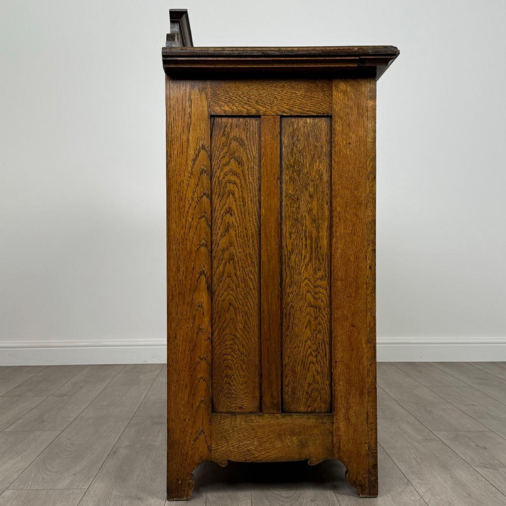  Antique 20th Century Art Nouveau Style Sideboard In Oak  View VIII