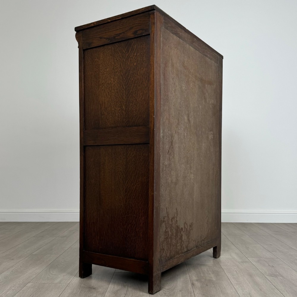  Antique 20th Century Carved Oak Cupboard  View V