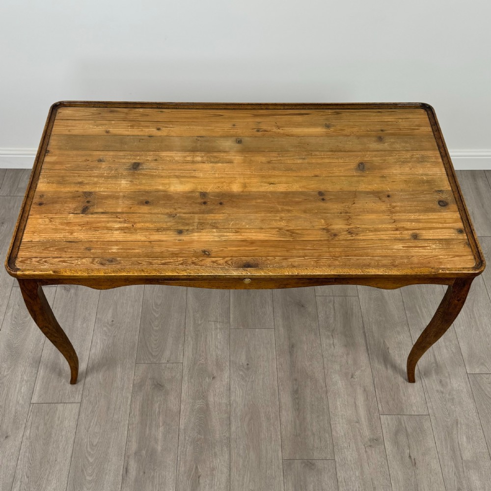 Vintage 20th Century Good Quality Large Writing Table In Oak View IV