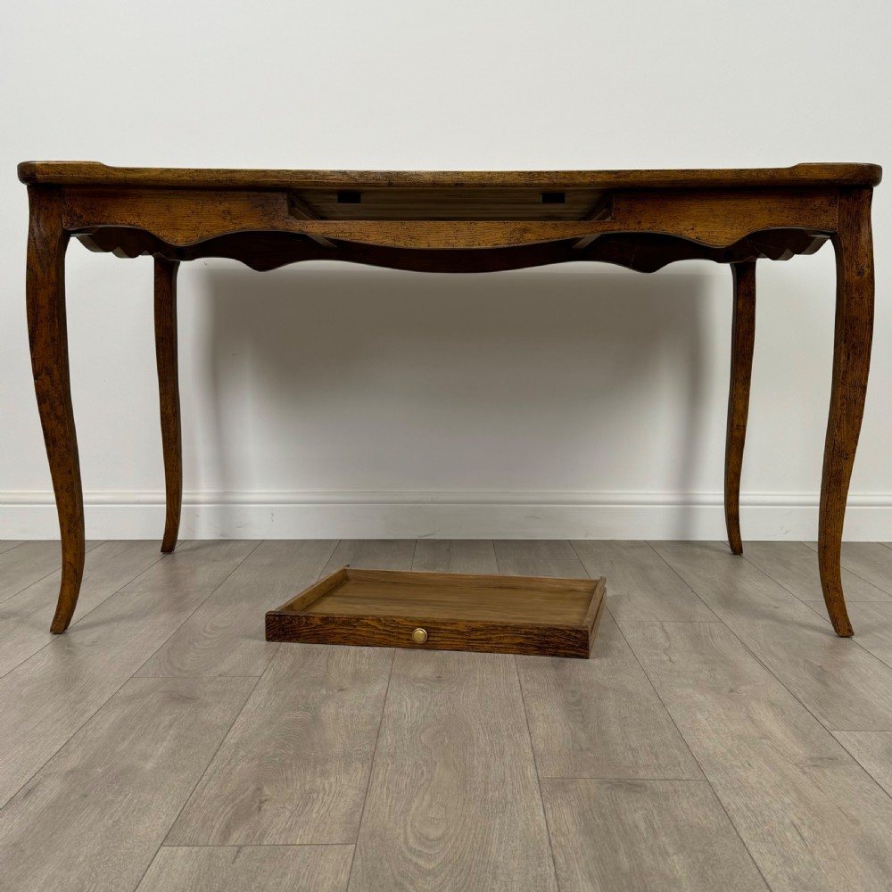 Vintage 20th Century Good Quality Large Writing Table In Oak View V