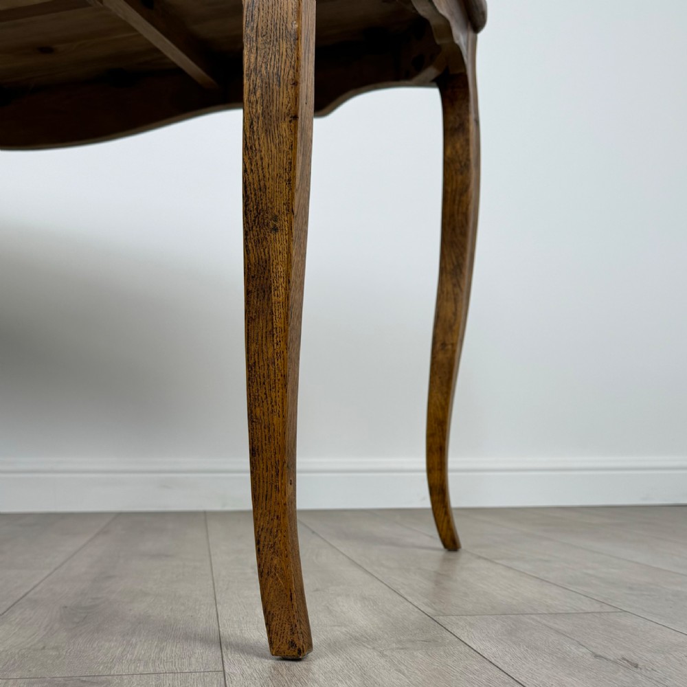 Vintage 20th Century Good Quality Large Writing Table In Oak View VIII