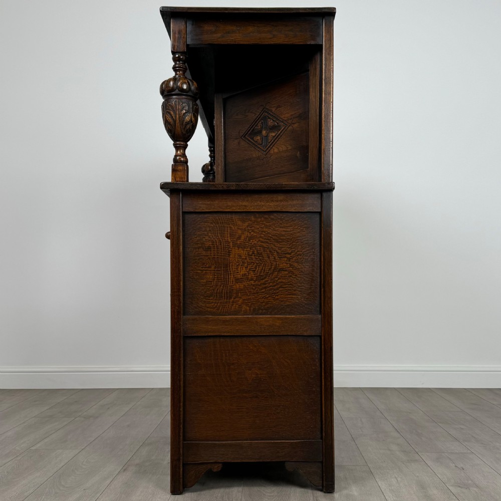  Antique 20th Century Court Cupboard In Oak  View IV
