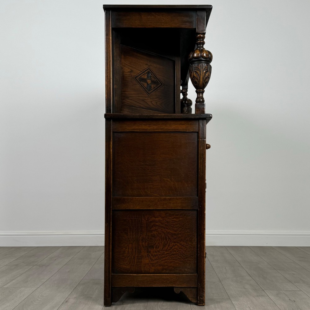  Antique 20th Century Court Cupboard In Oak  View VIII