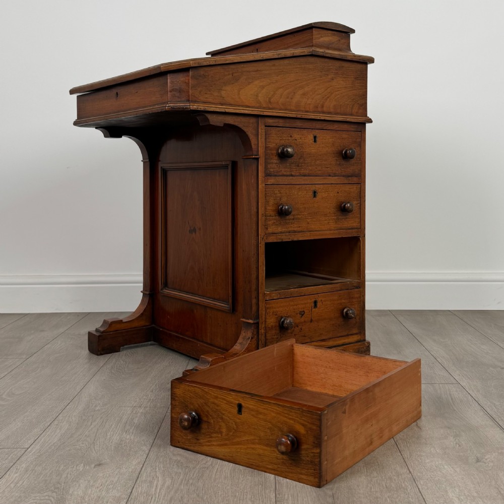  Antique 19th Century Davenport Desk In Walnut  View XIV