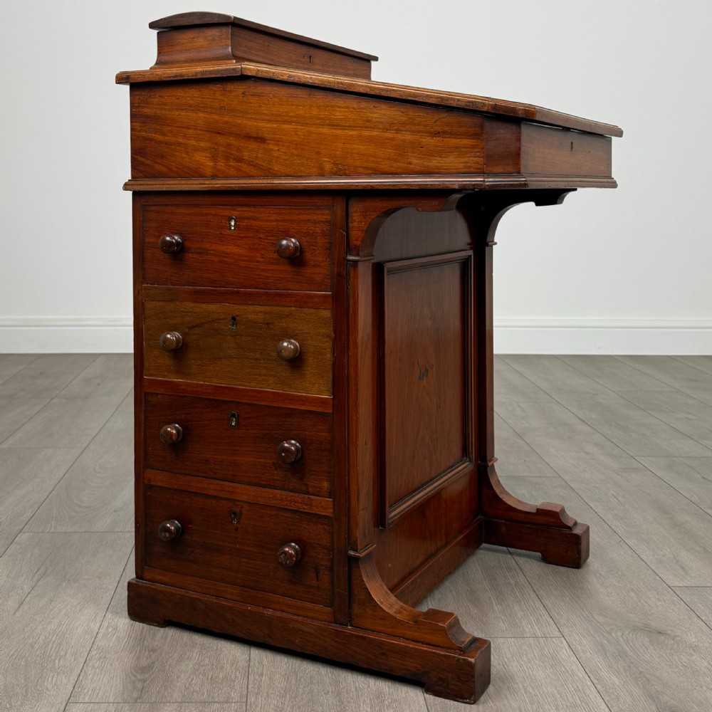  Antique 19th Century Davenport Desk In Walnut  View XVI