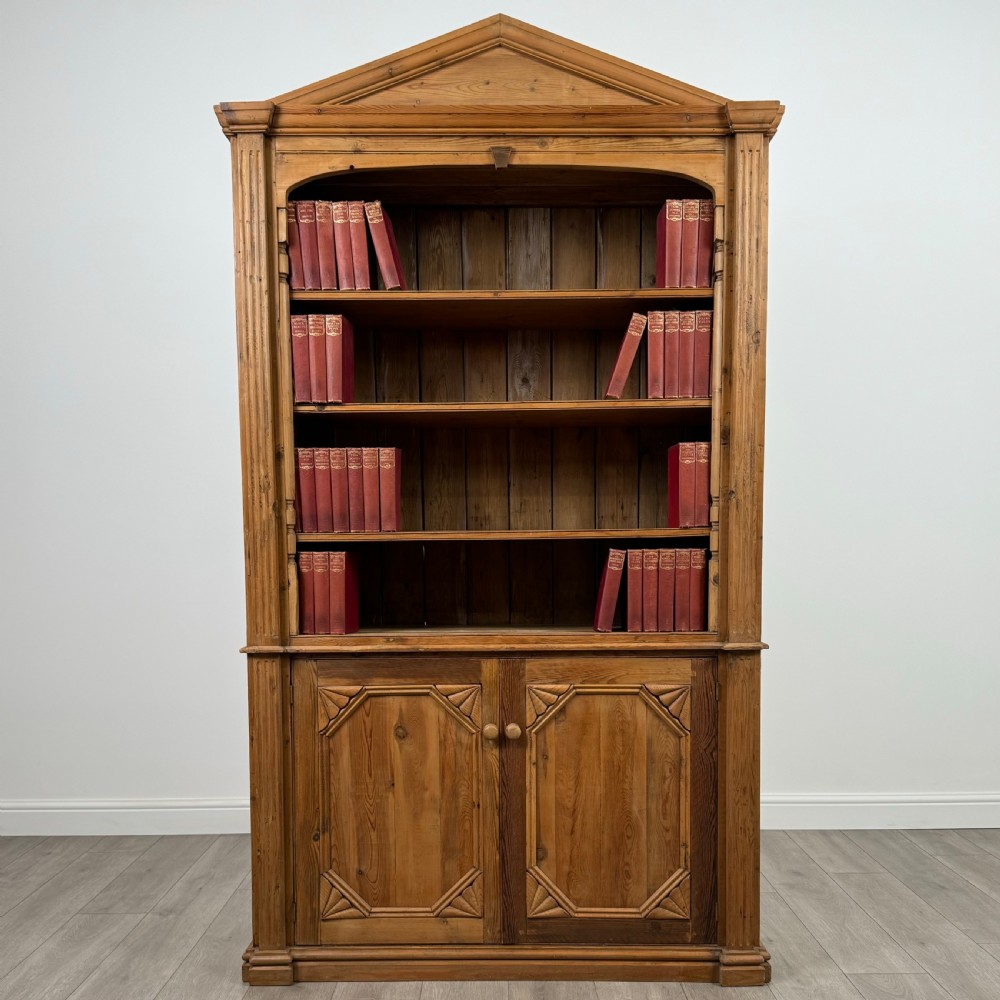 Vintage 20th Century Good Quality Pine Bookcase 