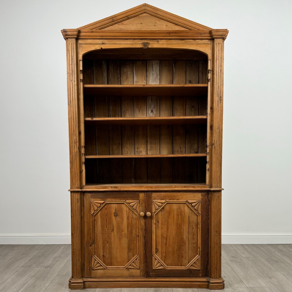 Vintage 20th Century Good Quality Pine Bookcase  View II