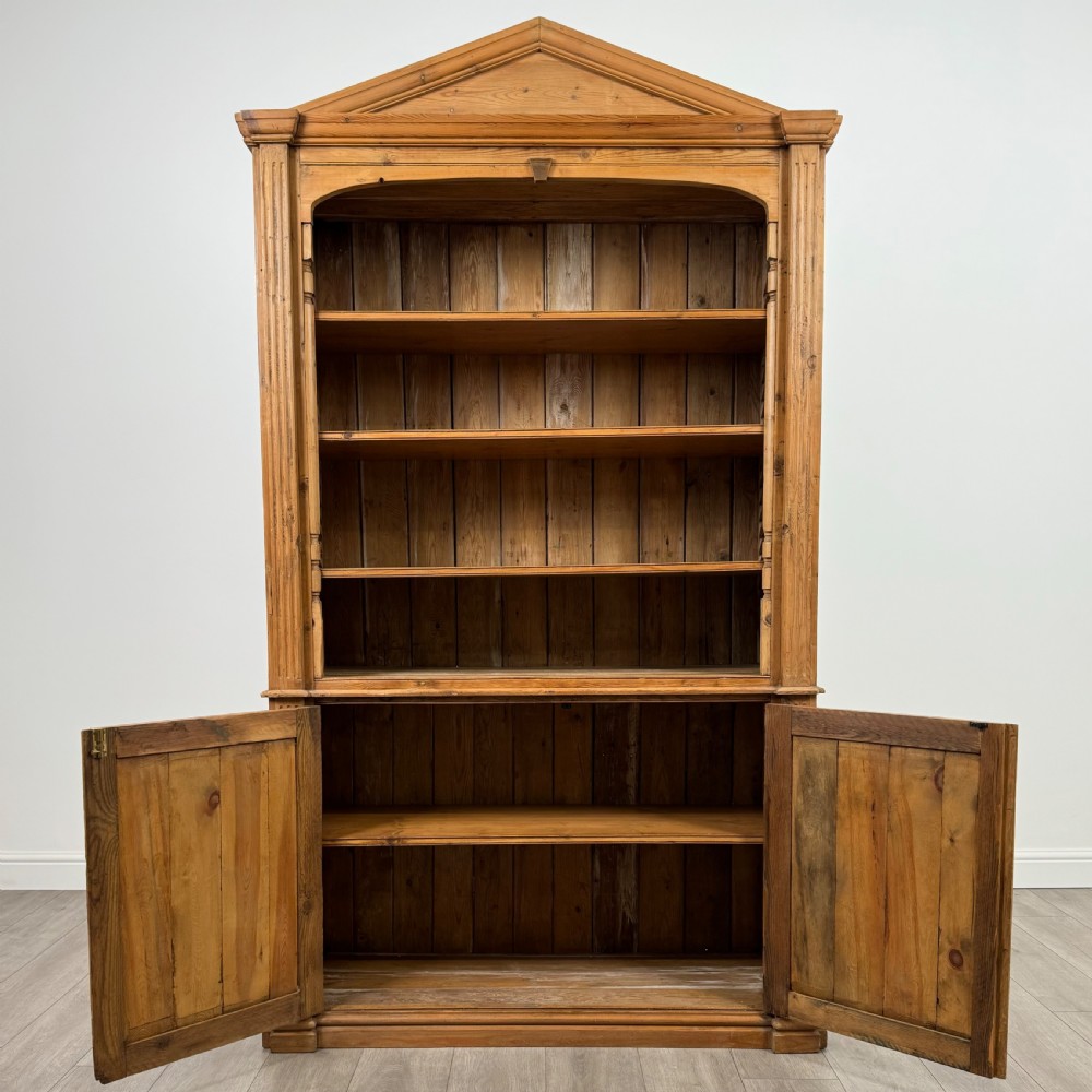 Vintage 20th Century Good Quality Pine Bookcase  View III