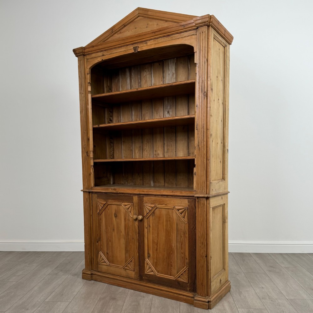 Vintage 20th Century Good Quality Pine Bookcase  View IV
