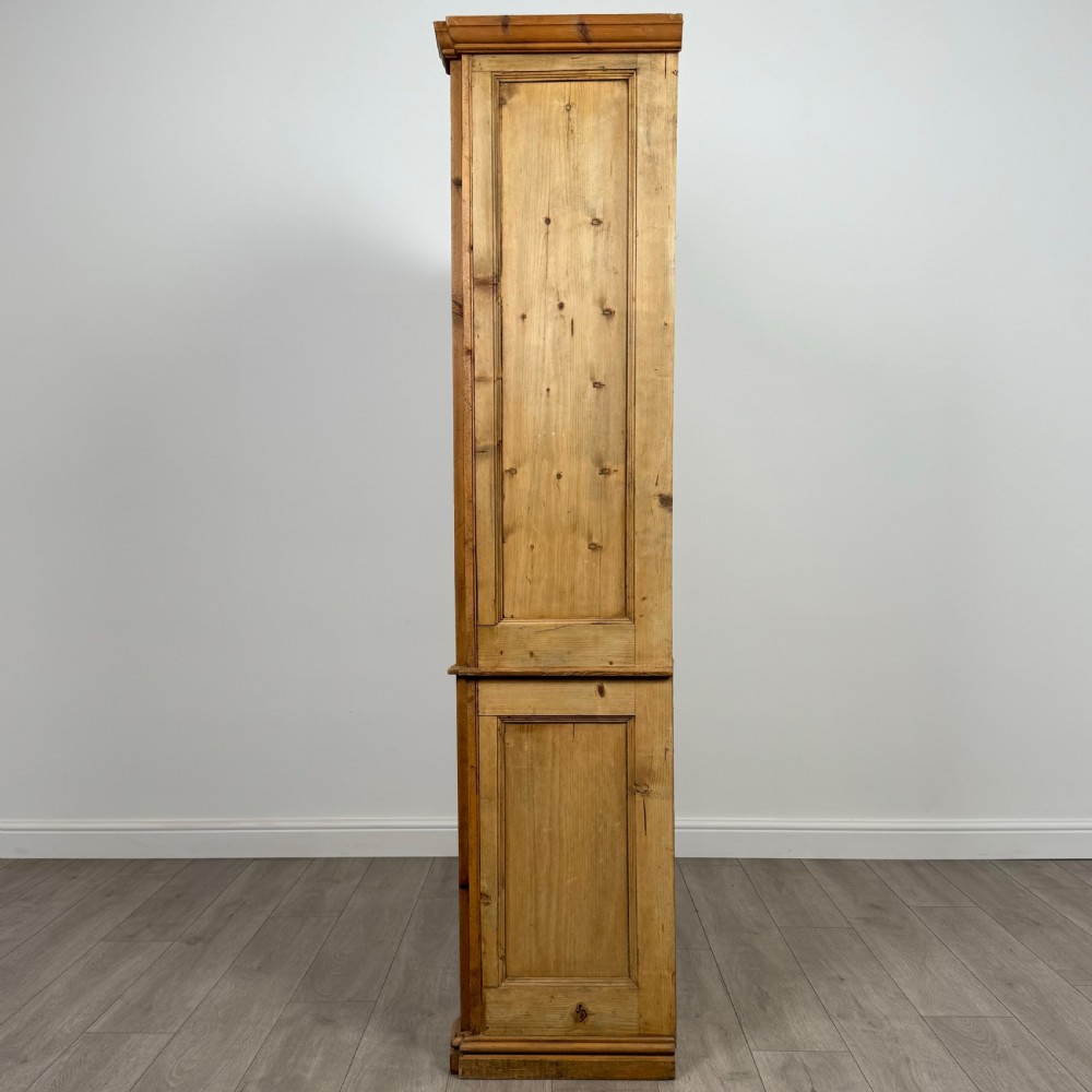 Vintage 20th Century Good Quality Pine Bookcase  View V