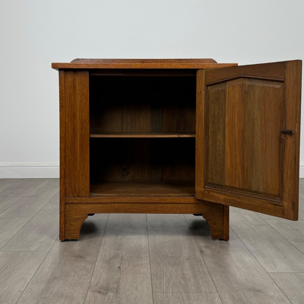 Antique 20th Century Art Nouveau Style Cupboard In Oak  View II