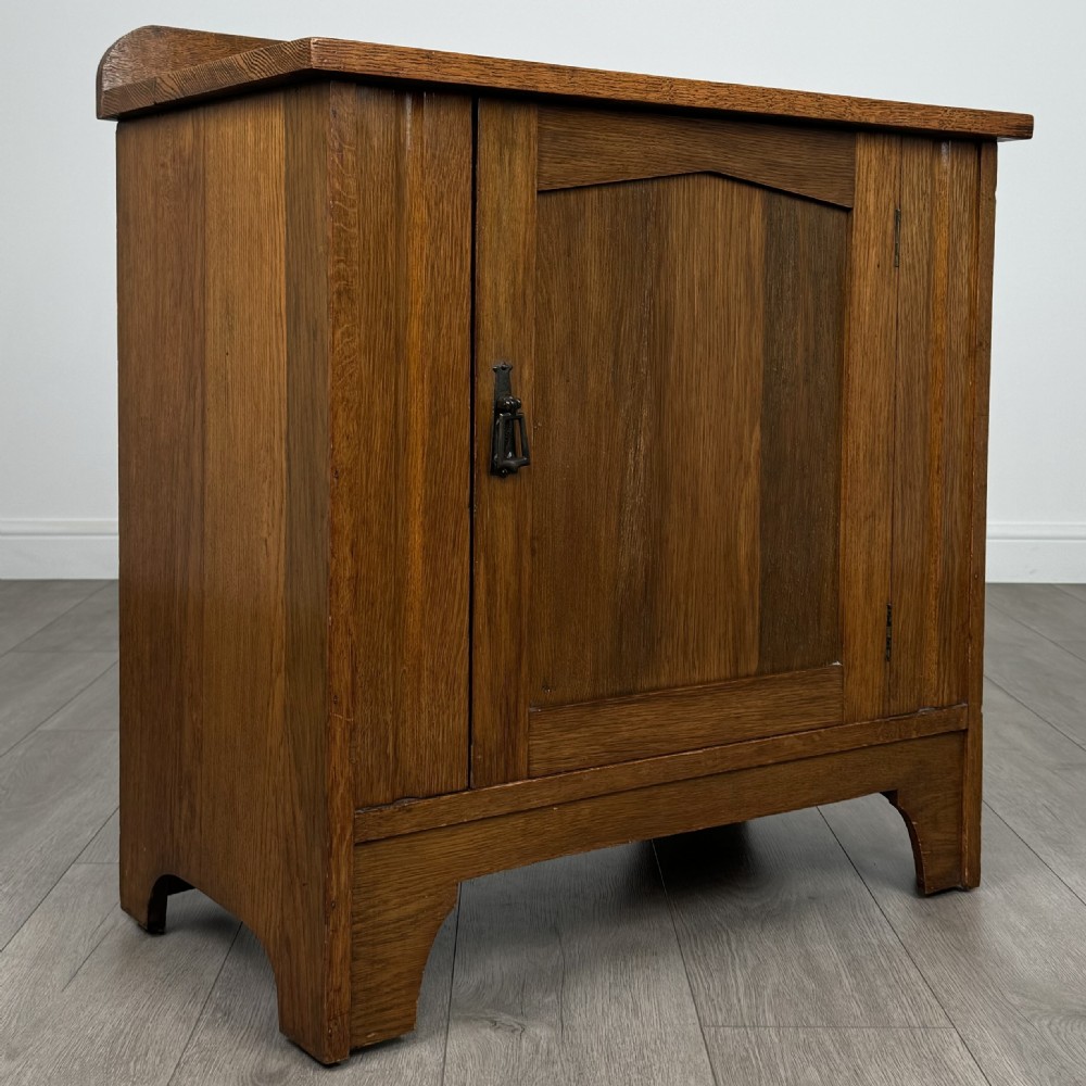 Antique 20th Century Art Nouveau Style Cupboard In Oak  View IX
