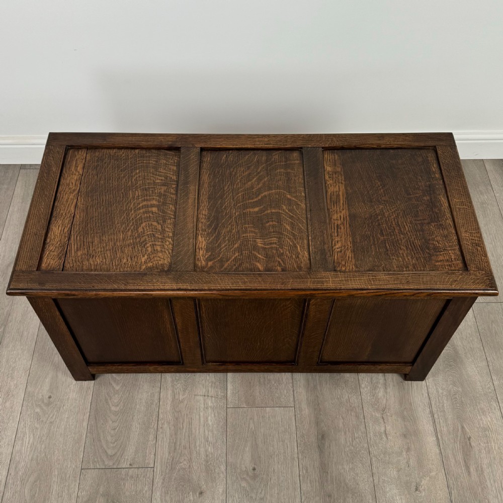  Antique 20th Century Blanket Box In Oak  View IX