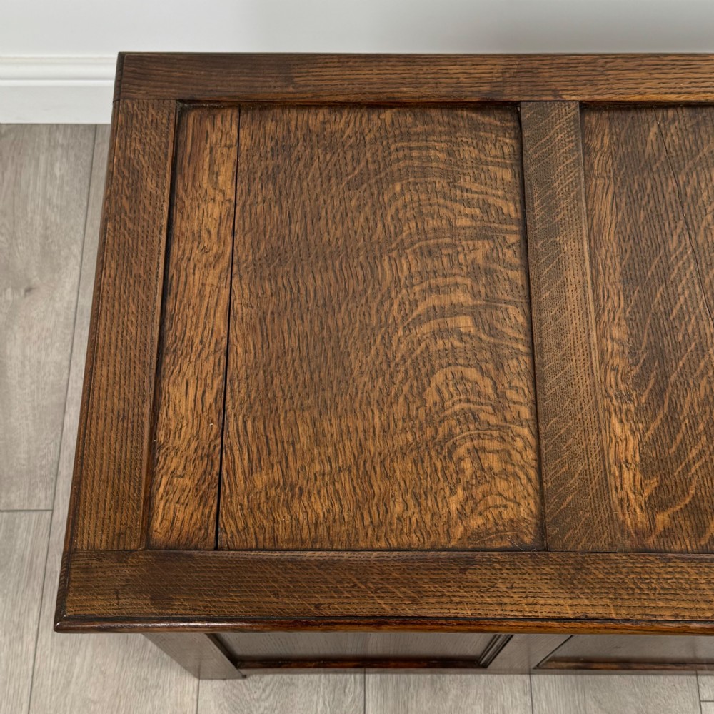  Antique 20th Century Blanket Box In Oak  View XI