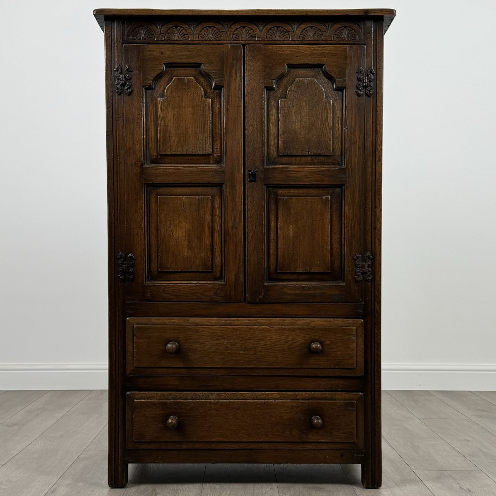 Antique 20th Century Cupboard In Oak 