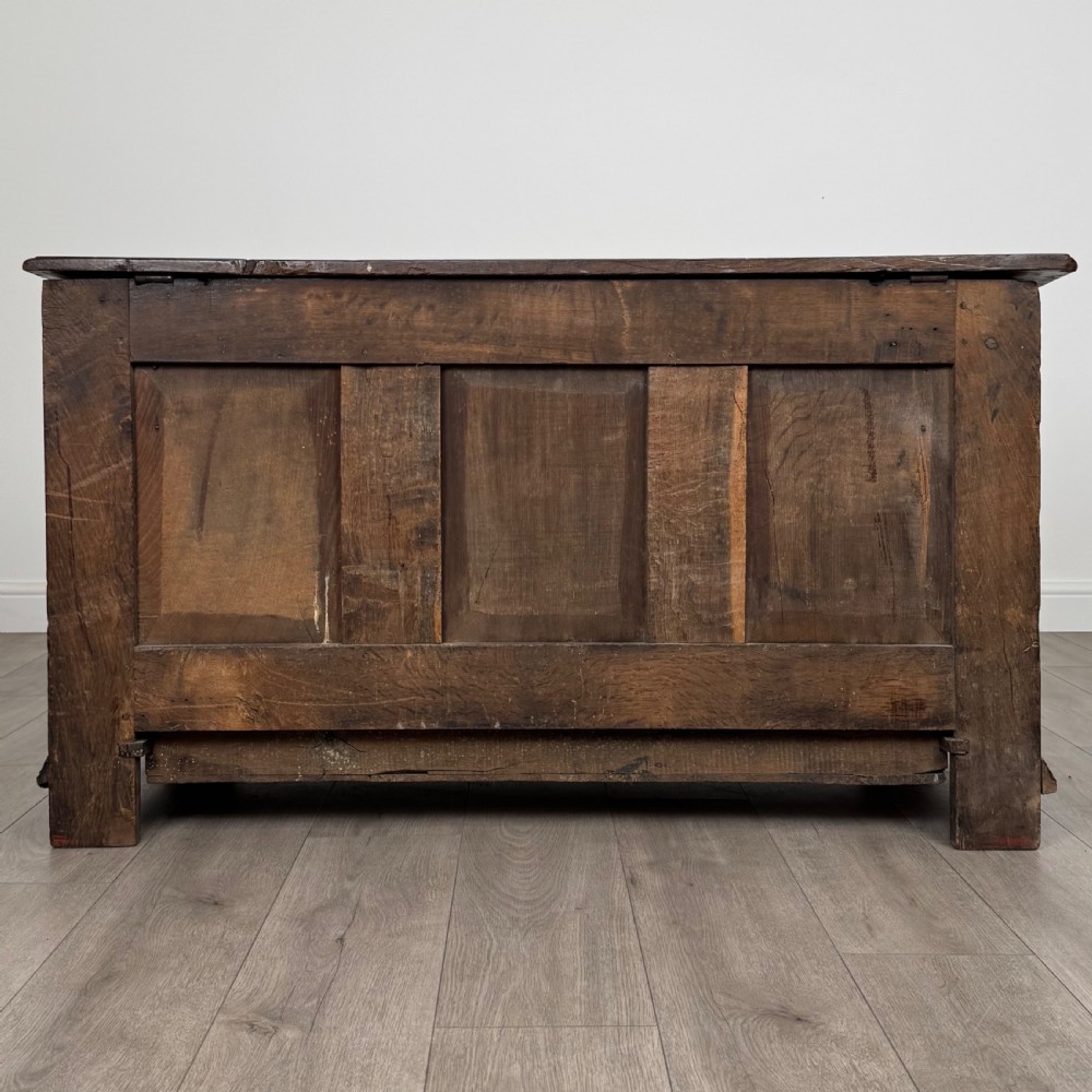  Antique 18th Century Jacobean Mule Chest In Oak View V