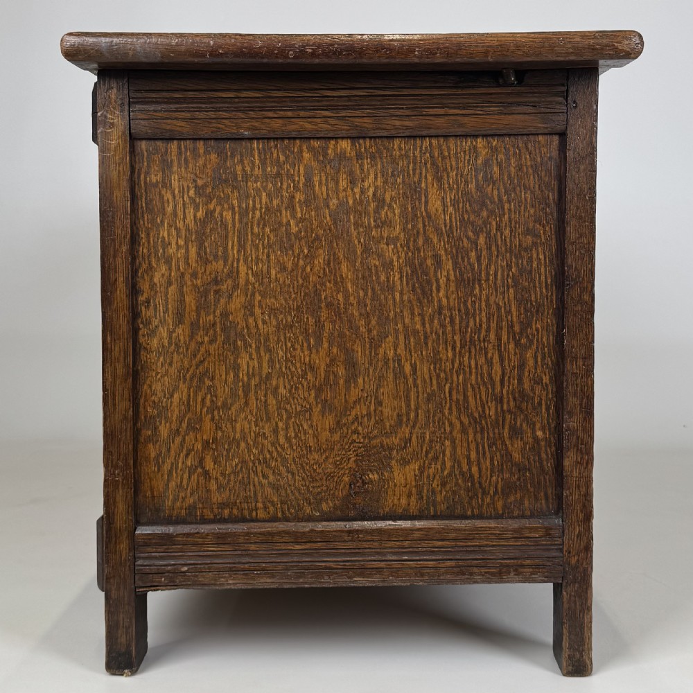 Antique 20th Century Carved Oak Blanket Box  View VII