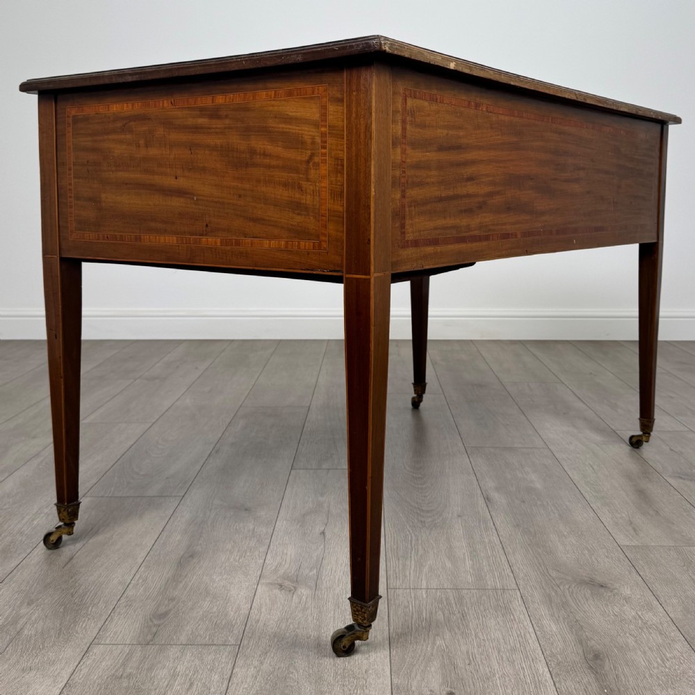 Antique 19th Century Fine Quality Writing Table In Mahogany  View IV