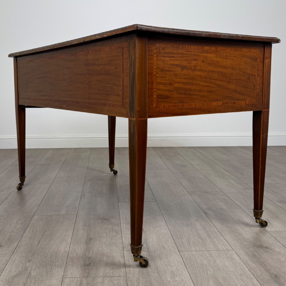 Antique 19th Century Fine Quality Writing Table In Mahogany  View VI