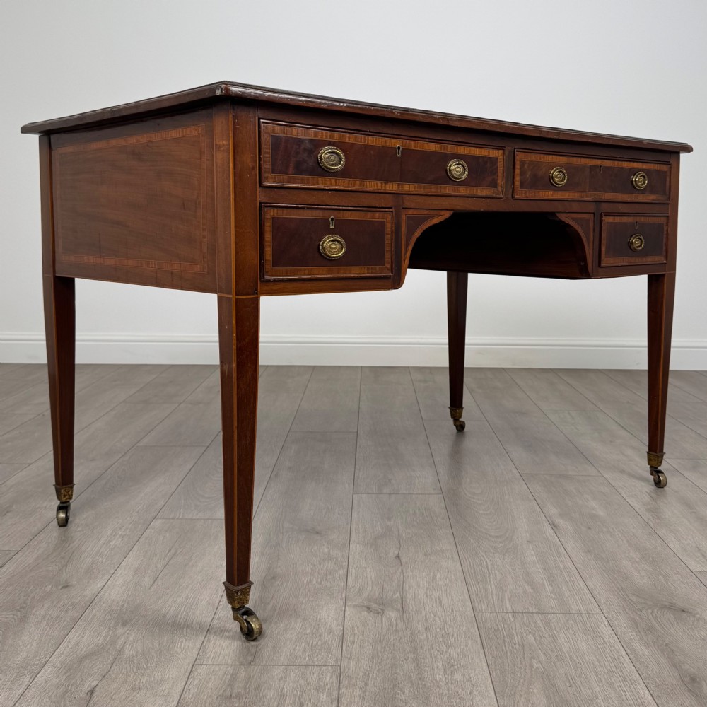 Antique 19th Century Fine Quality Writing Table In Mahogany  View VIII