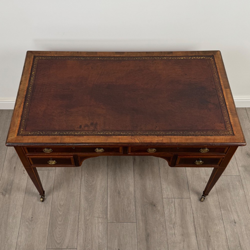 Antique 19th Century Fine Quality Writing Table In Mahogany  View IX