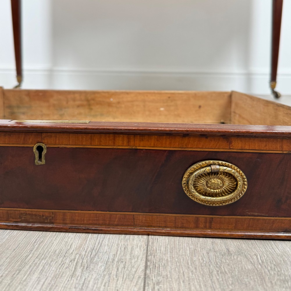 Antique 19th Century Fine Quality Writing Table In Mahogany  View XI