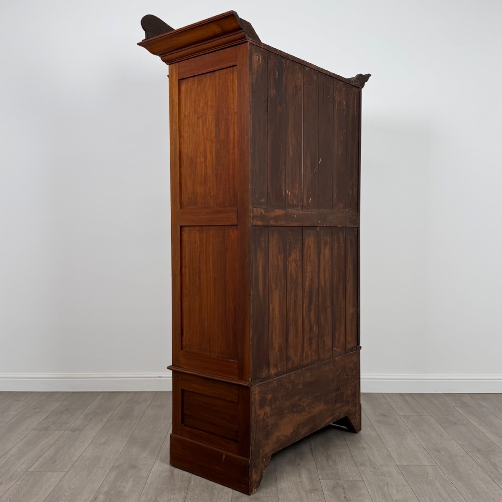 Antique 20th Century Art Nouveau Style Wardrobe In Burr Walnut  View IV