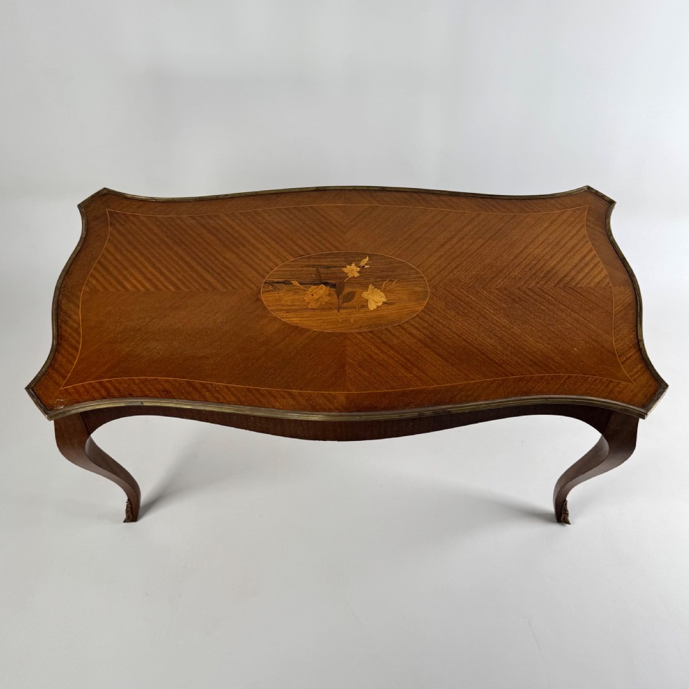  Antique 20th Century French Coffee Table In Mahogany  View IX