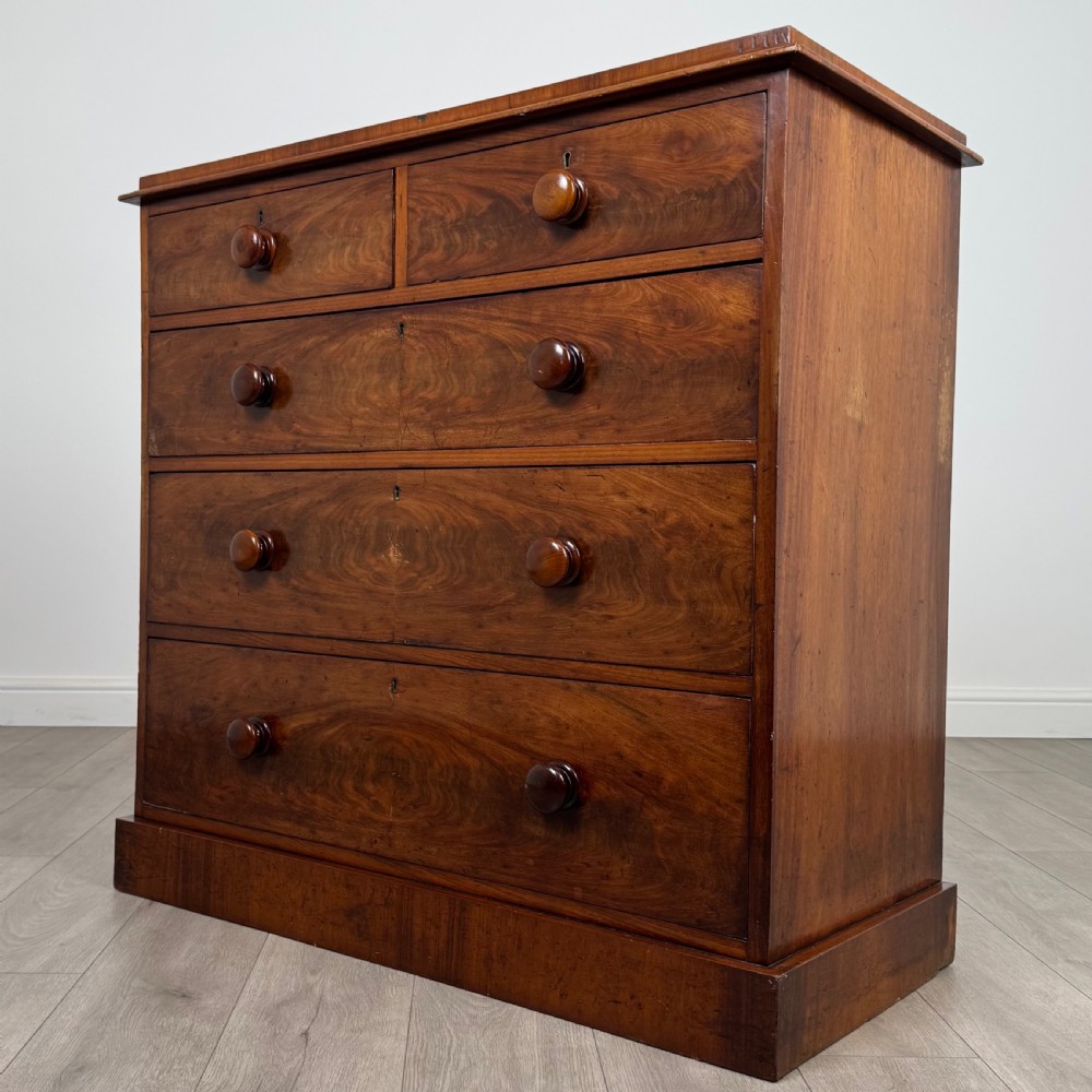 Antique 19th Century Good Quality Mahogany Chest Of Drawers  View II