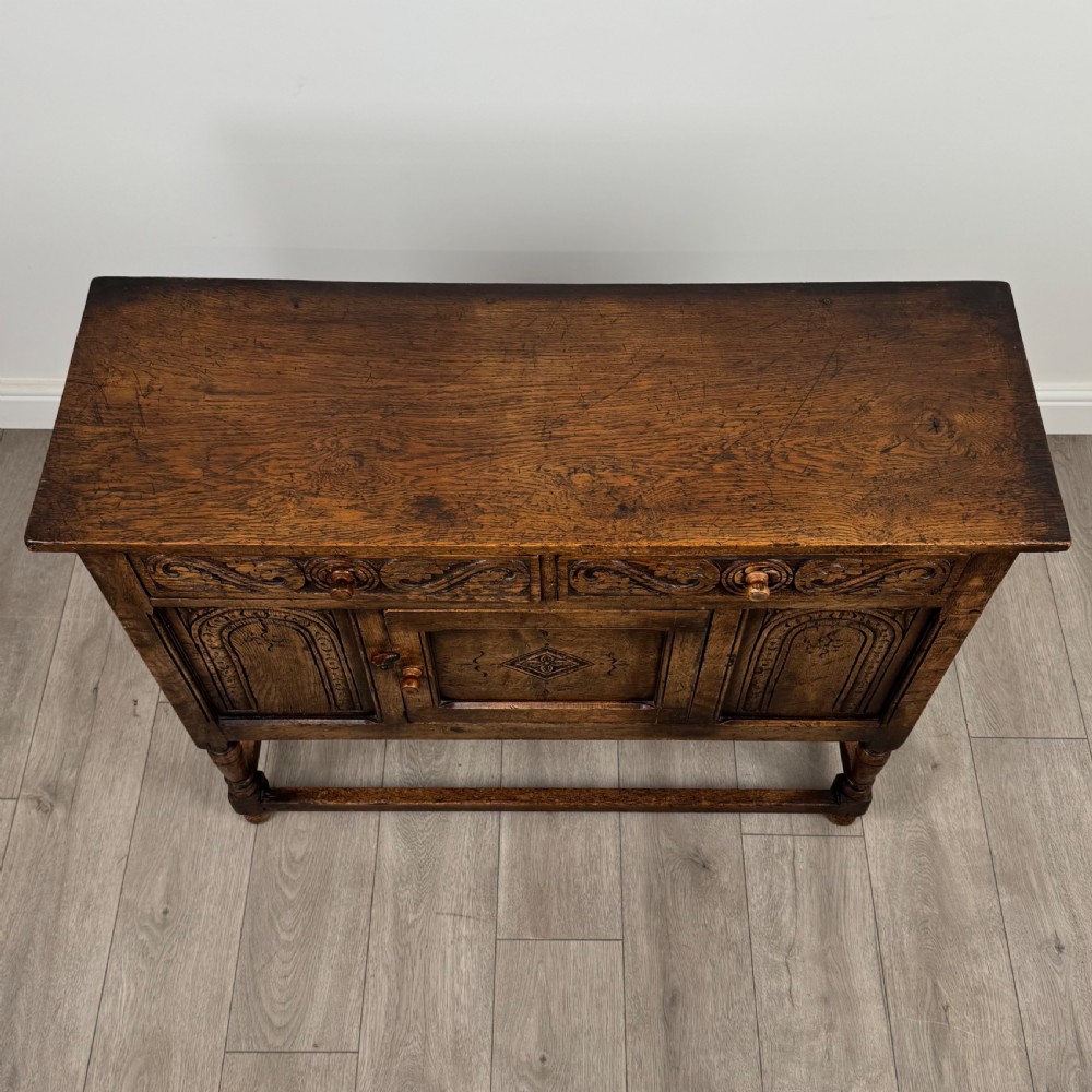  Antique 20th Century Good Quality Small Oak Sideboard  View X