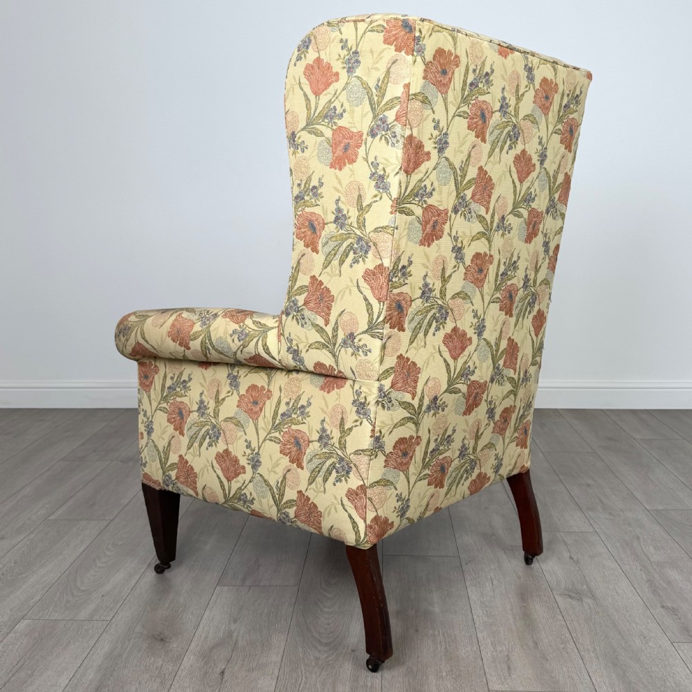 Antique 19th Century Wingback Armchair In Mahogany  View III