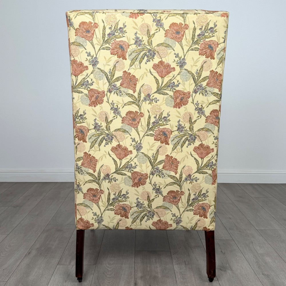 Antique 19th Century Wingback Armchair In Mahogany  View IV
