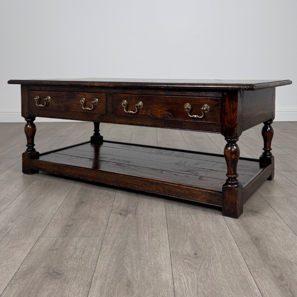 Antique 20th Century Fine Quality Oak Coffee Table  View II