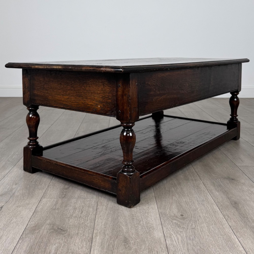 Antique 20th Century Fine Quality Oak Coffee Table  View IV
