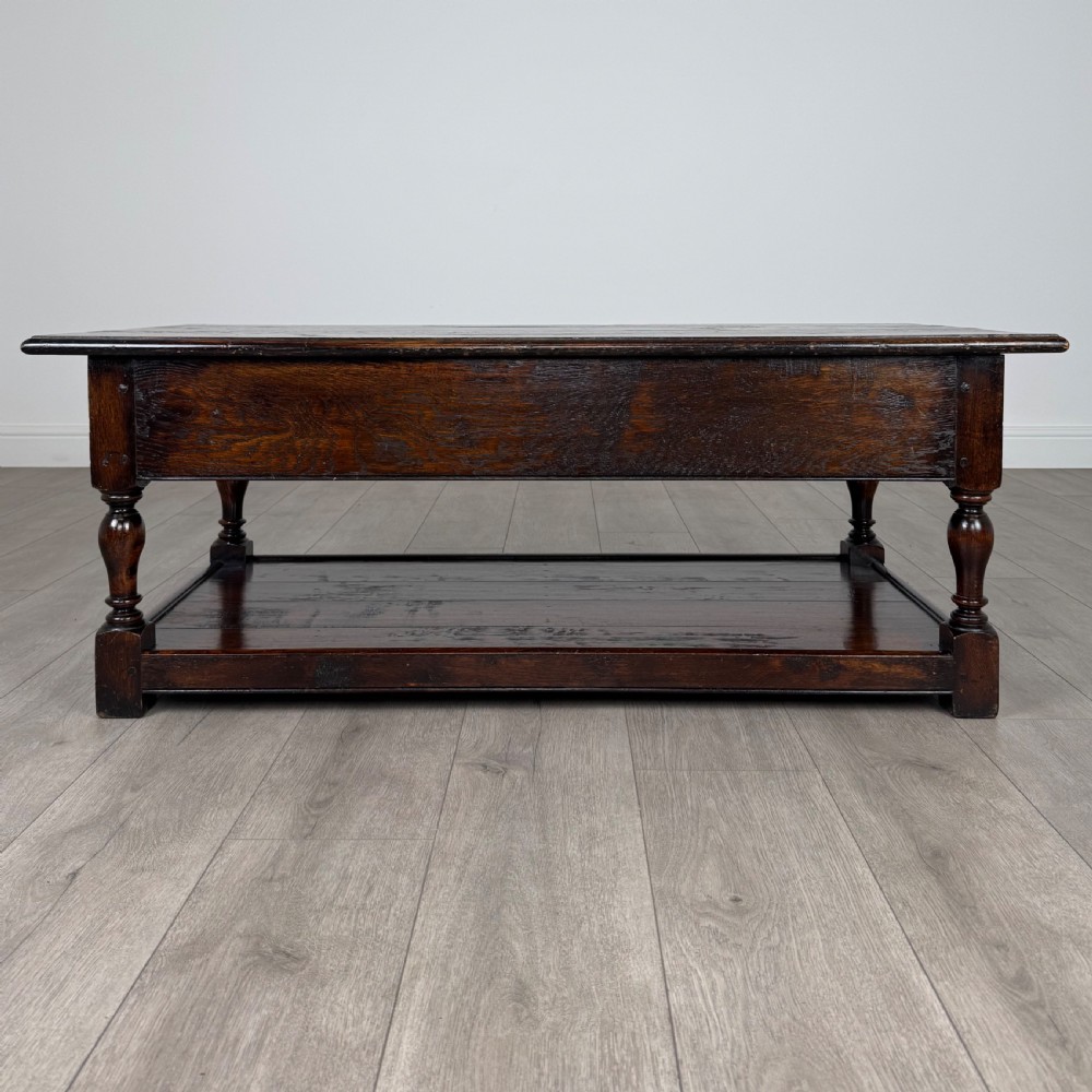 Antique 20th Century Fine Quality Oak Coffee Table  View V